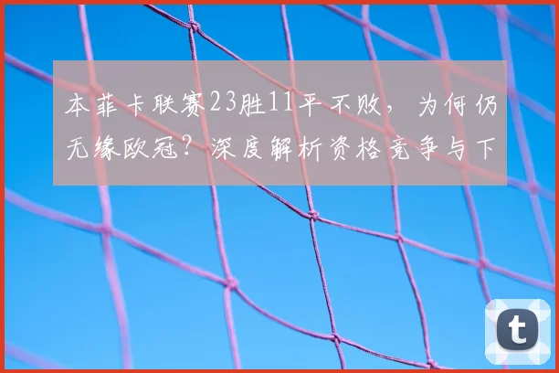 本菲卡联赛23胜11平不败，为何仍无缘欧冠？深度解析资格竞争与下赛季前景