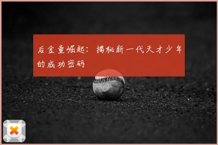 后金童崛起：揭秘新一代天才少年的成功密码